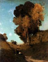 Henri-Joseph Harpignies - Ravin Souvenir De La Campagne De Rome